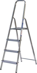 Alpfa 800868 aluminium Drabina składana ze stopniem Maksymalna wysokość robocza: 2.58 m