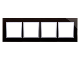 SIMON 54 Ramka 4 poczwórna Nature-Szkło KSIĘŻYCOWA LAWA IP20/IP44* (*IP44-należy zastosować zestaw uszczelek DUN4) DRN4/74 KONTA