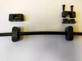 Uchwyty kablowe OM-16 Czarne, Idealne do LOFT, RUSTYKALNE, PRL (100szt.)