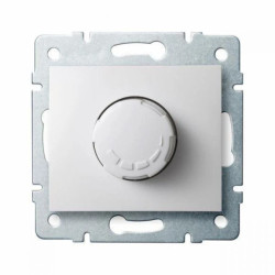 Kanlux Mowion DOMO 01-1160-102 biały Ściemniacz obrotowy 500W - z filtrem /