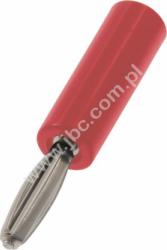 RA-102 RT Wtyk izolowany 4mm, banan., przyłącze przykręcane, czerwony, RA102RT, WYPRZEDAŻ