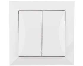 OPAL Łącznik podwójny z podświetleniem biały WP-3 Op/S