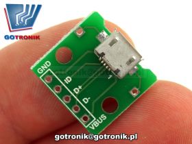 Gniazdo microUSB do płytki prototypowej