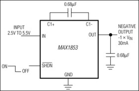 SC70 Inverting Charge Pumps with Shutdown