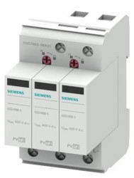 Ogranicznik przepięć PV Typ 2 3P Uc 600V DC Iimp 15kA Imax 40kA ze stykami sygn SENTRON 5SD7483-0KK01