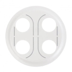 CELIANE Plakietka podwójna do gniazda głośnikowego bananowego biała 068232