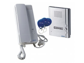 Zestaw domofonowy 1-rodzinny, podtynkowy z czytnikiem breloków,