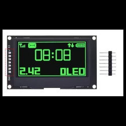 Wyświetlacz OLED 2,42&quot; 128x64 z interfejsem SPI (zielony)