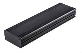 Obudowa urządzeń elektronicznych, aluminiowa wysokość zew: 40 mm szerokość zew: 81,4 mm długość zew: 285 mm 285 x 81.4
