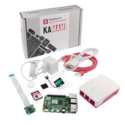 Raspberry Pi 4B 8GB zestaw startowy z oficjalnymi akcesoriami (w tym kamera) - biały
