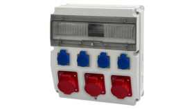 Rozdzielnica Caja 15M - Gniazda 3X32a 5P, 4X230v /15 Modułów/