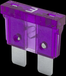 Automotive flat fuse, 3 A, 32 V, purple, (L x W x H) 19.2 x 5.2 x 19.2 mm, F1503