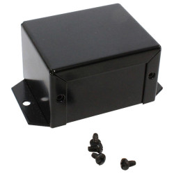 Hammond 1411FBBBK Utility Metal Flanged Case 69x56x41mm Aluminium Black