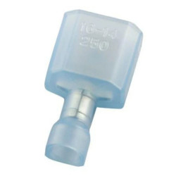 Konektor płaski Męski 0.8 x 6.35mm 1.5 › 2.5 mm2, 16 › 14 AWG długość 22mm Izolacja: Izolowane /100szt./