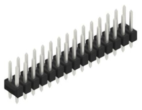 Pin header, 30 pole, pitch 2.54 mm, straight, black, 10053287