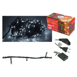 Lampki choinkowe 300LED CW Białe Zimne, 230V