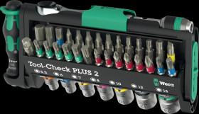 05049056001 Bits-Sortiment mit Ratsche + Nüssen, 39-teilig,Tool-Check Plus 2