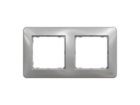 SEDNA DESIGN & ELEMENTS Ramka 2 podwójna srebrne aluminium SDD313802 SCHNEIDER ELECTRIC
