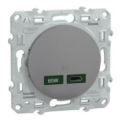 Schneider Electric Złącze USB Prosty USB typu C Montaż wpuszczany Żeńskie 1-portowe USB typu C IP20