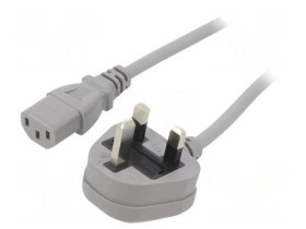 SN23-3/10/5GY Kabel: 3x1mm2, BS 1363 (G) wtyk,IEC C13 żeński, 5m, 3A