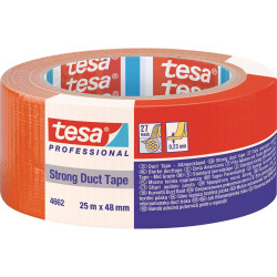 tesa 04662-00195-01 duct Tape orange 25m x 48mm strong Adhesive flexible