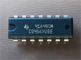 CMOS 4069 DIP14/25 TI