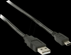CCGB60300BK20 USB 2.0 Cable, A male > Mini male, 2 m, black