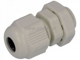 PG 7; dławnica bakielitowa szara + nakrętka