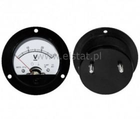 Miernik analogowy Voltomierz 30V okrągły