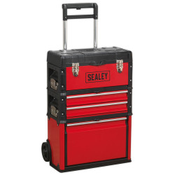 Sealey AP548 Mobile Steel/Composite Toolbox - 3 Compartment