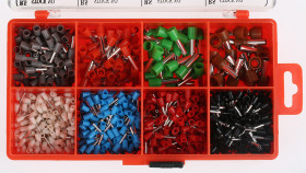 Zestaw końcówek zaciskowych typ: Francuskie kodowanie koloru złącze: Nasadka metalowa typu bootlace RS PRO Końcówki