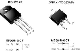 MF30H100CT Dual Common Cathode High Voltage Schottky Rectifier High Barrier Technology for Improved High Temperature Performance