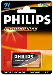 bateria alkaliczna Philips PowerLife 6LR61/9V - 12 sztuk