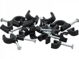 Uchwyt do kabli z gwoździem FLOP KNC - 4mm czarny