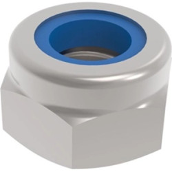 Hexagon lock nut, M3, W 5.5 mm, H 4 mm, outer Ø 5.5 mm, steel, galvanized, according to DIN 985/ISO 10511, BYB-3-16H9072