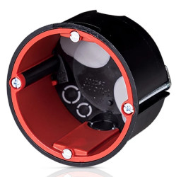 Puszka przeciwogniowa z membraną hermetyczna akustyczna czarna gł 50 z wprowadzeniem rur i przewodów 86161007