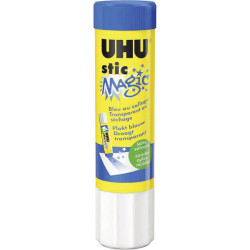 UHU 45654 MAGIC Glue Stick 21g Fast-Drying Solvent-Free Coloured