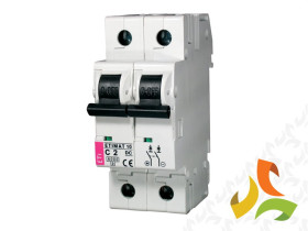 Wyłącznik nadprądowy PV DC C 2A 2P 6kA ETIMAT 10-DC 002138708 ETI