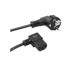 Kabel zasilający Maclean, kątowy, 3 pin, wtyk EU, 3m, MCTV-803