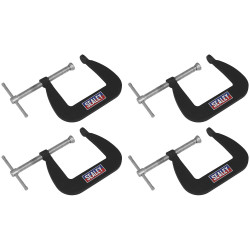 Sealey GCC01 Junior C-Clamp Set 64mm x 64mm 4pc