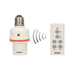 Bezprzewodowe gniazdo żarówki sterowane pilotem. gwint E27 OR-GB-431