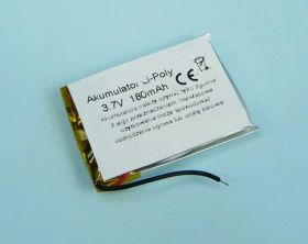 180mAh 3,7V Li-PO 2-PIN 32x21x5mm