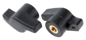 Pokrętło mocujące M5 długość gwintu: 8mm średnica pokrętła 35mm średnica gwintu: 5mm Wersja motylkowa Otwór gwintowany