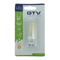 Żarówka LED G9 7W 3000K ciepła barwa 560lm GTV LD-G9P7W0-30