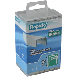 Rapid 40303090 140/10 10mm Galvanised Staples Poly Pack 5000
