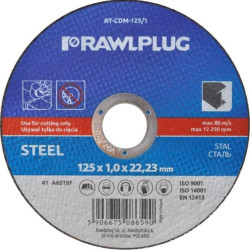 Ściernice do metalu Rawlplug RT-CDM 125 mm 1,0 mm 22,23 mm – 25 szt.