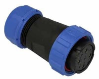 SPP2910-9GW Gniazdo 9 pin (4+5) na kabel (13-16mm) okrągły, zakręcany, wodoodporny - gwint wewnętrzny (25A)
