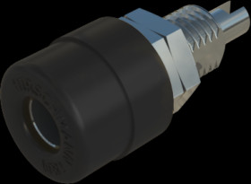 4 mm socket, screw connection, mounting Ø 8 mm, CAT O, black, 930176100