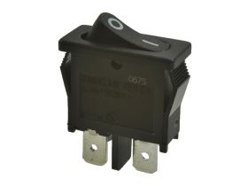 Przełącznik; klawiszowy (kołyskowy); MR-H10C5W-NBBB-1FNC(61058); ON-OFF; 1 tor; czarny; bez podświetlenia; bistabilny; konektory