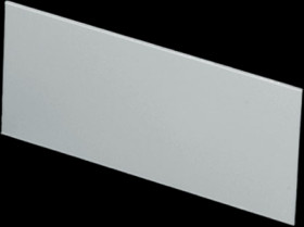 Front plate, aluminum, (W x H) 81.9 x 35.6 mm, light gray, for SHELL-TYPE CASES O 155, Vers. I/IV, A9109121